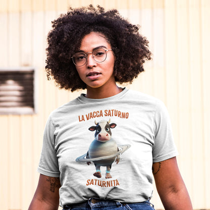 La Vacca Saturno Shirt – Cute Saturn Cow Funny Space Meme Tee