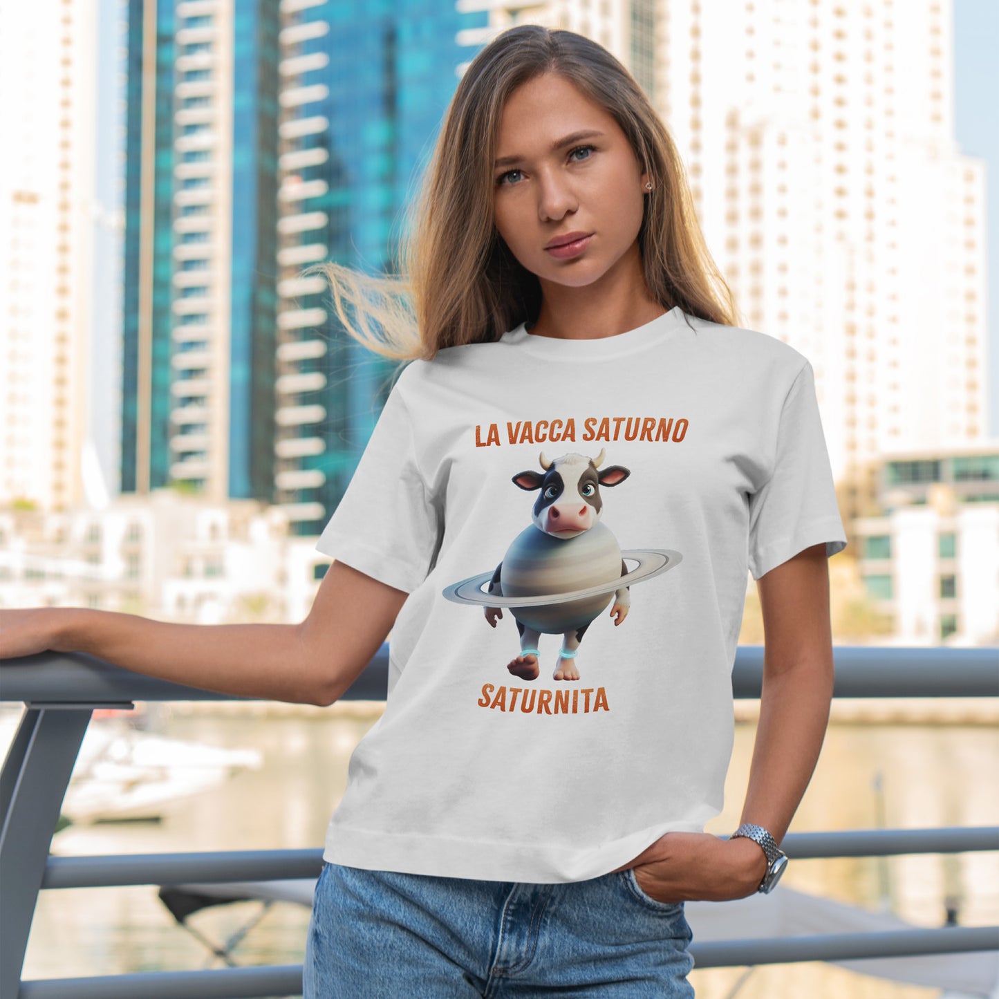 La Vacca Saturno Shirt – Cute Saturn Cow Funny Space Meme Tee