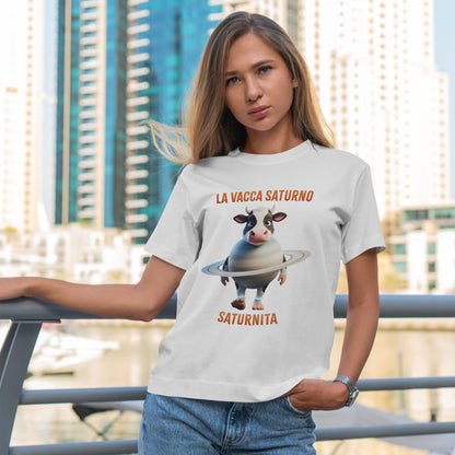 La Vacca Saturno Shirt – Cute Saturn Cow Funny Space Meme Tee