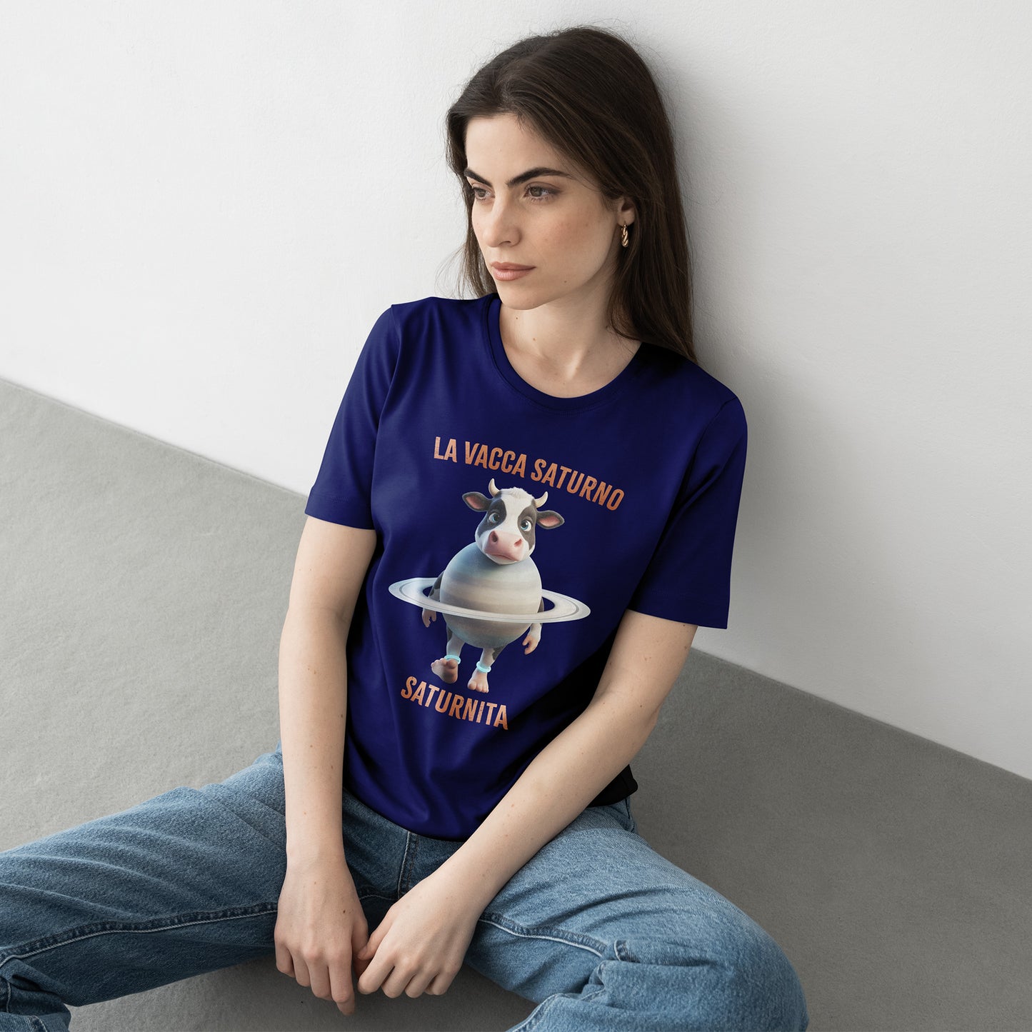 La Vacca Saturno Shirt – Cute Saturn Cow Funny Space Meme Tee