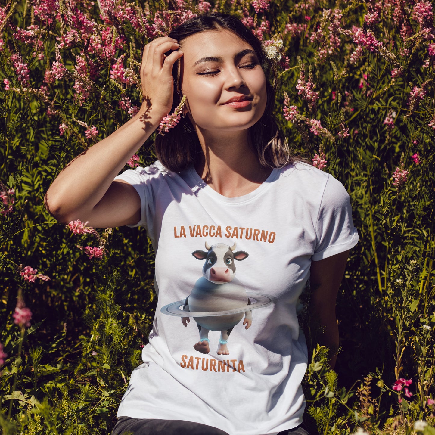 La Vacca Saturno Shirt – Cute Saturn Cow Funny Space Meme Tee