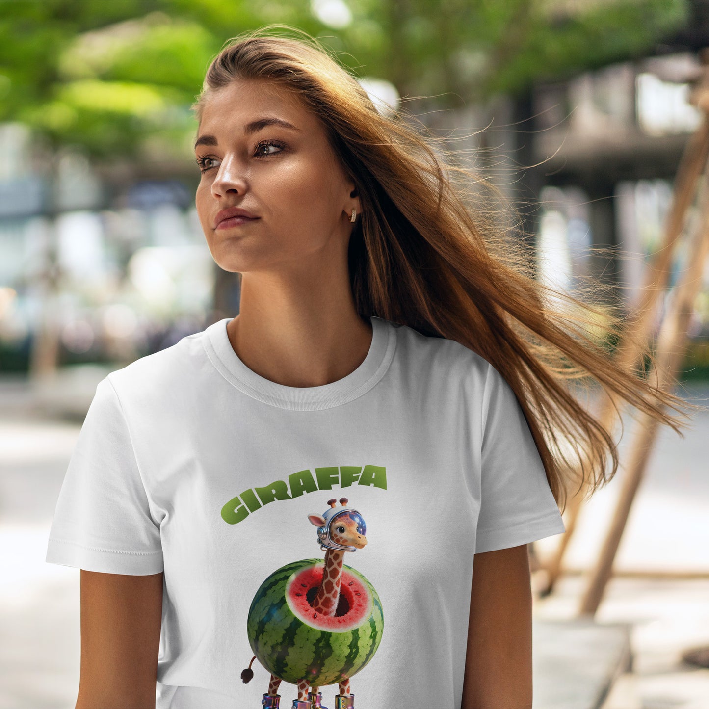Giraffa Celeste Shirt – Funny Watermelon Space Giraffe Tee