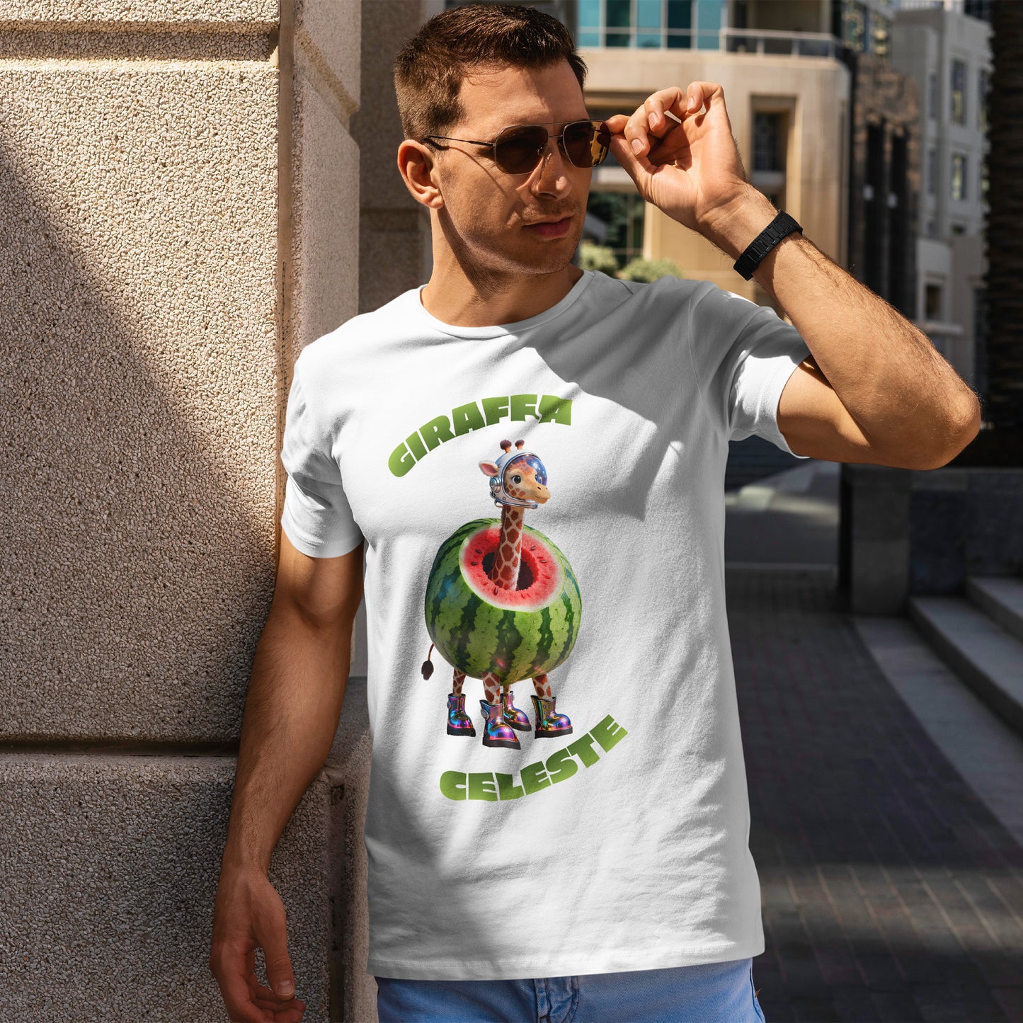 Giraffa Celeste Shirt – Funny Watermelon Space Giraffe Tee