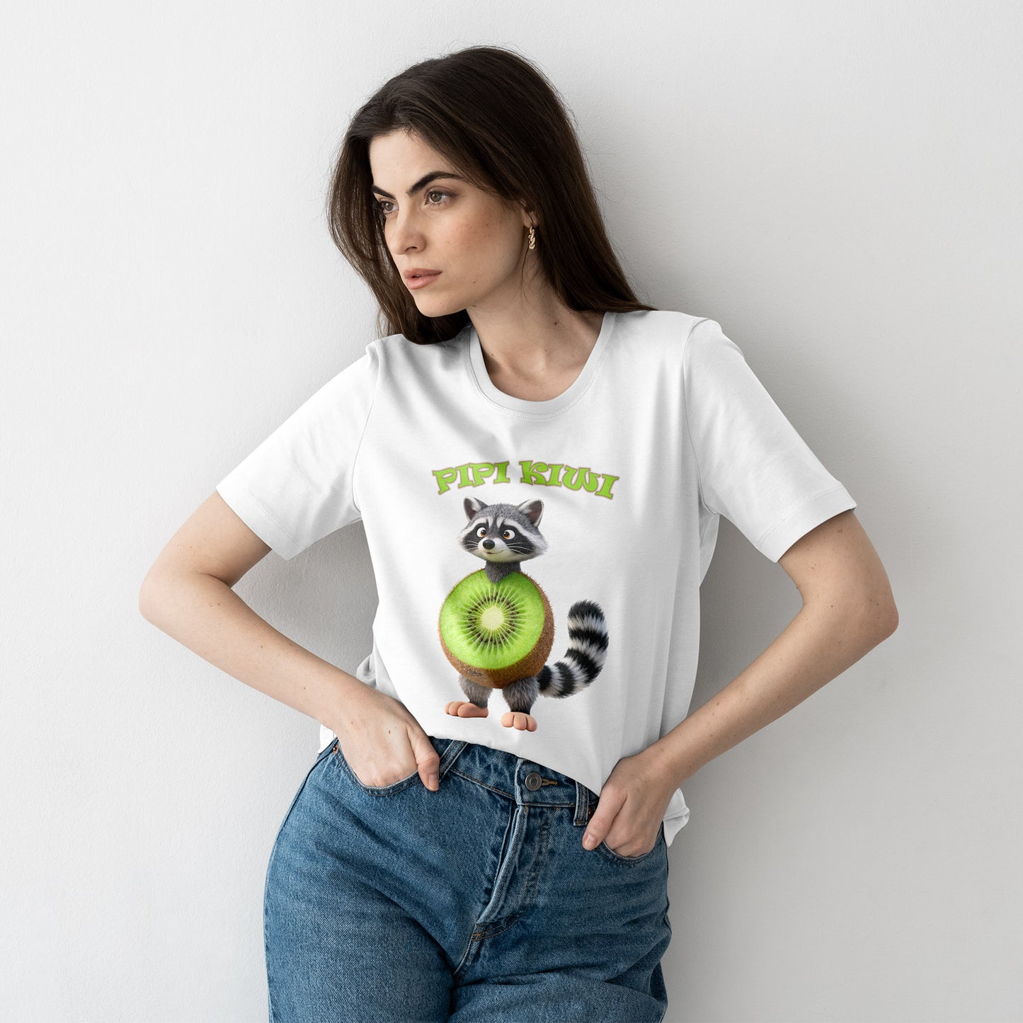 Pipi Kiwi Shirt – Funny Raccoon Fruit Mashup Tee