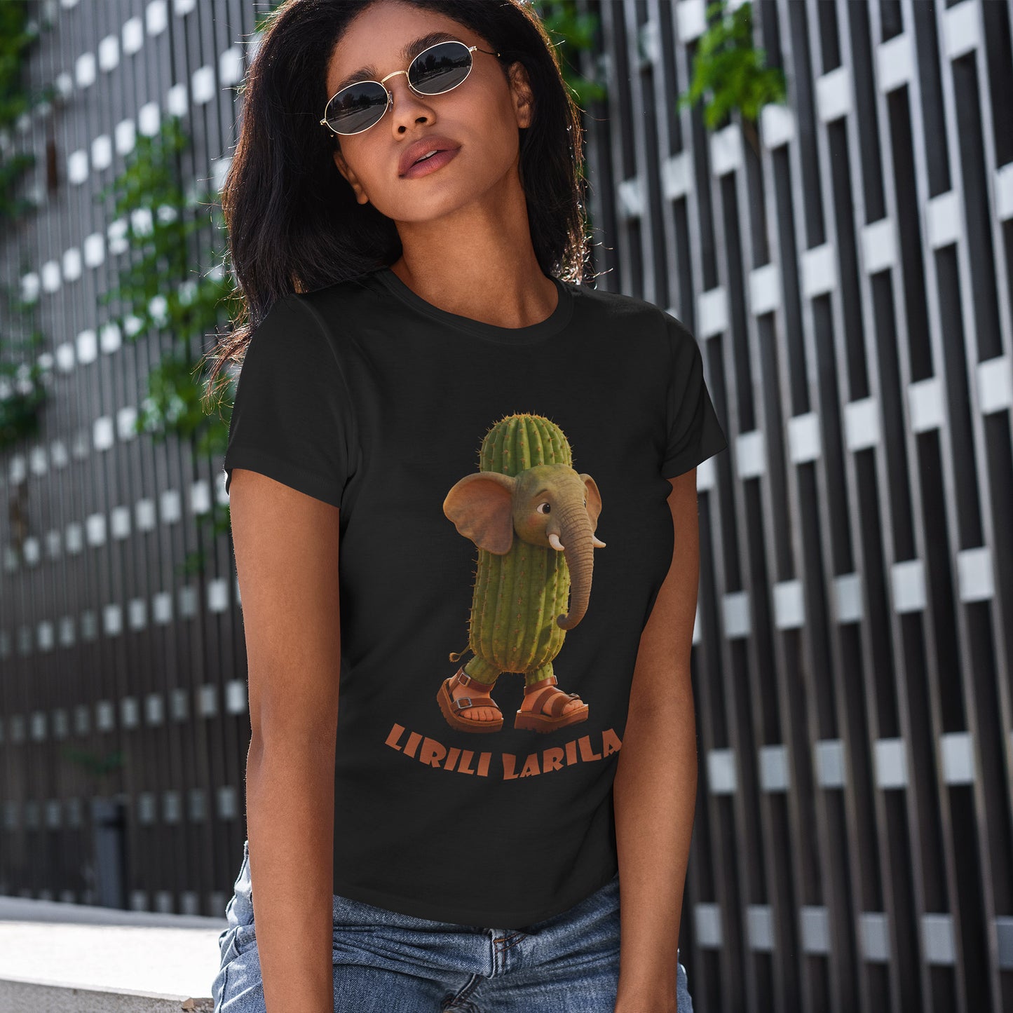 Lirili Larila Shirt – Funny Elephant Cactus Hybrid Tee
