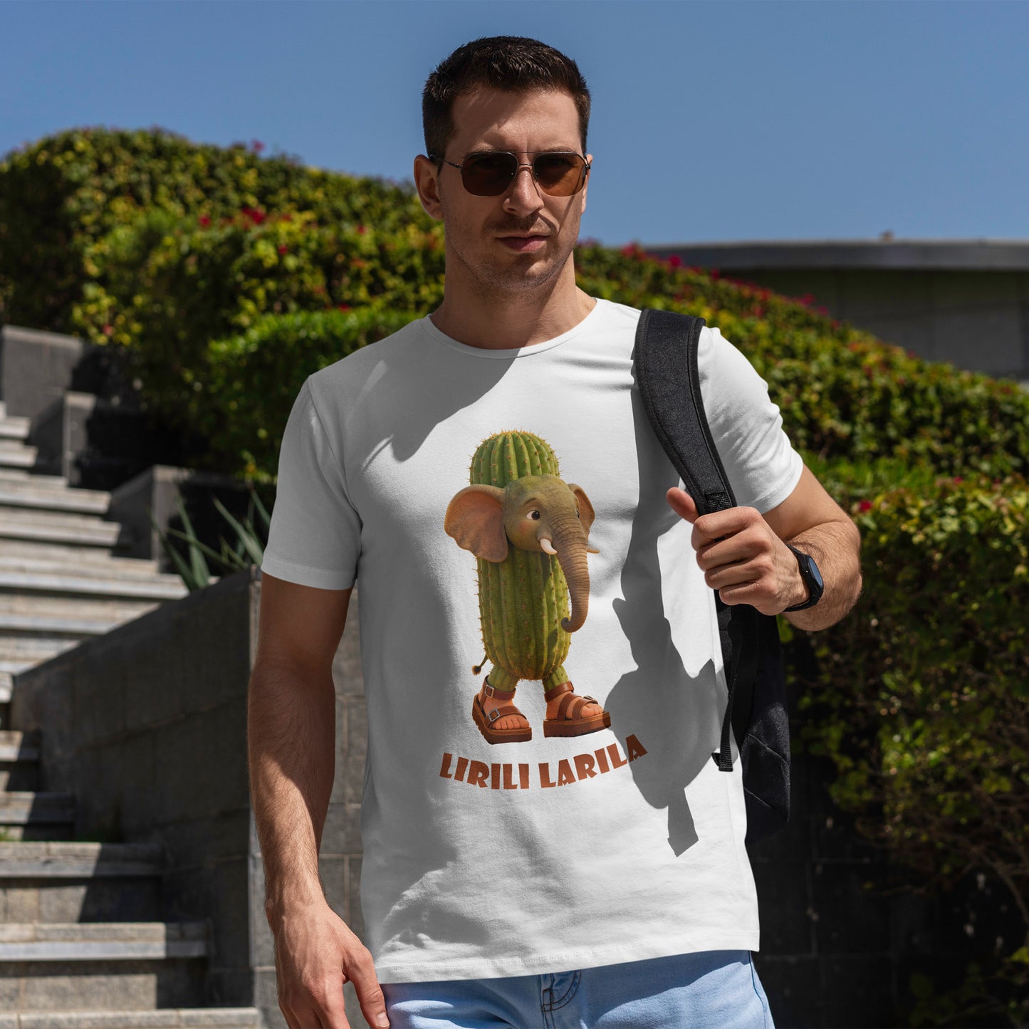 Lirili Larila Shirt – Funny Elephant Cactus Hybrid Tee