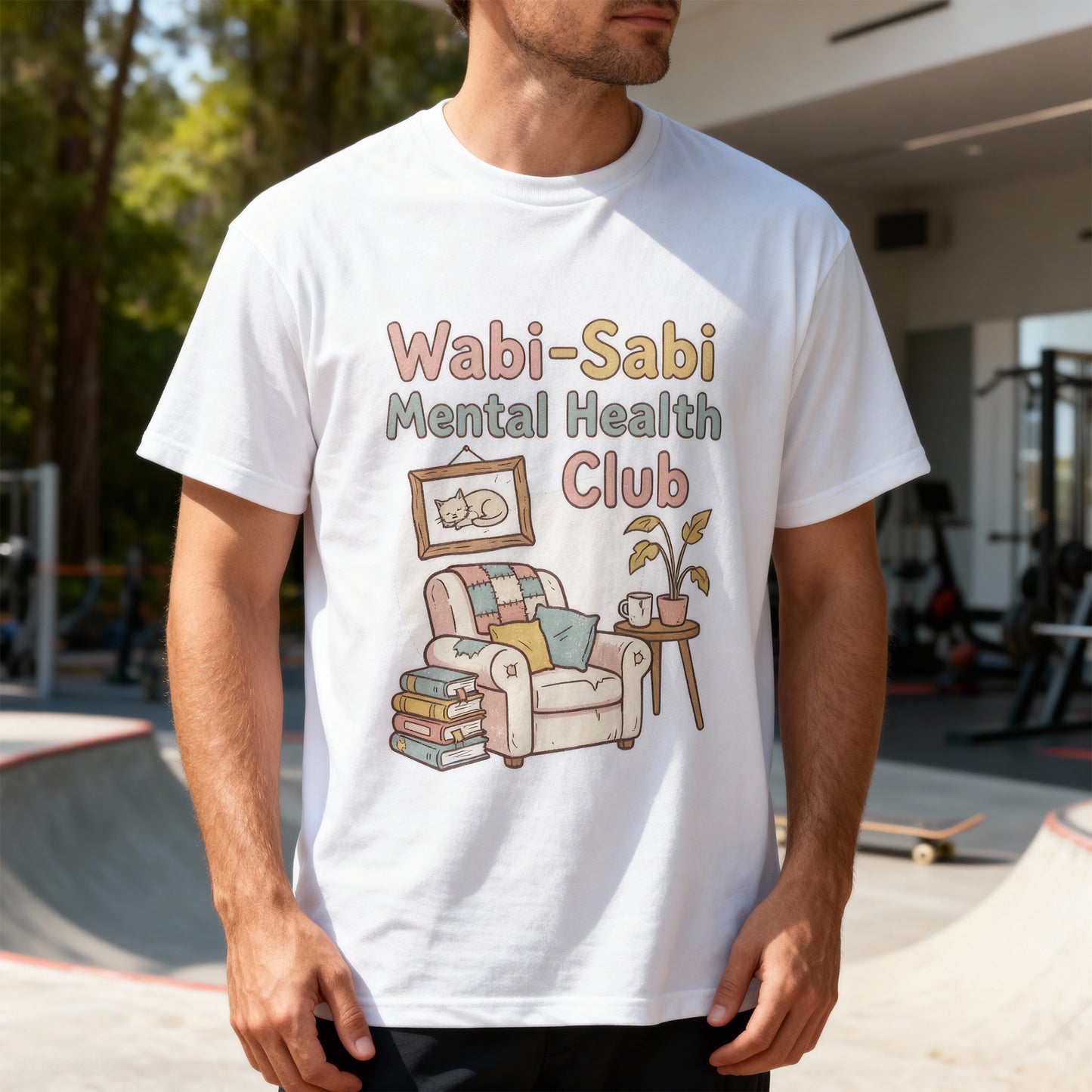 Wabi-Sabi Mental Health Club Shirt – Cozy Self-Care Aesthetic Tee