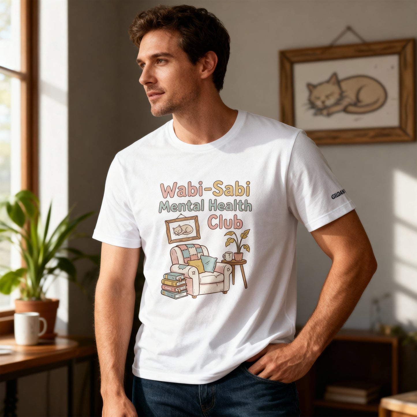 Wabi-Sabi Mental Health Club Shirt – Cozy Self-Care Aesthetic Tee