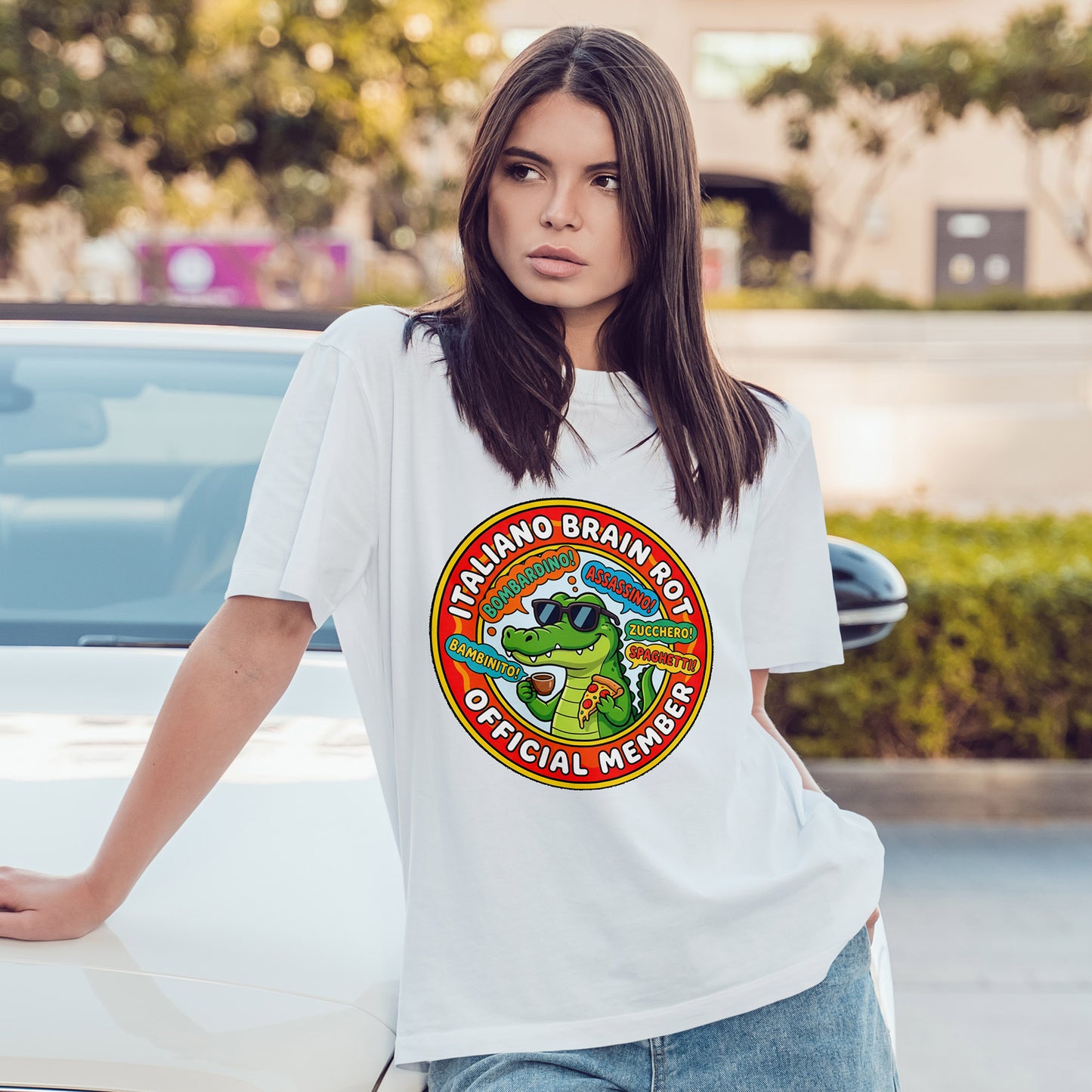 Italiano Brain Rot Shirt – Bombardino Crocodile Meme Tee, Absurd Humour T-Shirt