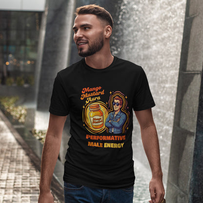 Mango Mustard Aura Shirt – Performative Male Energy Meme Tee