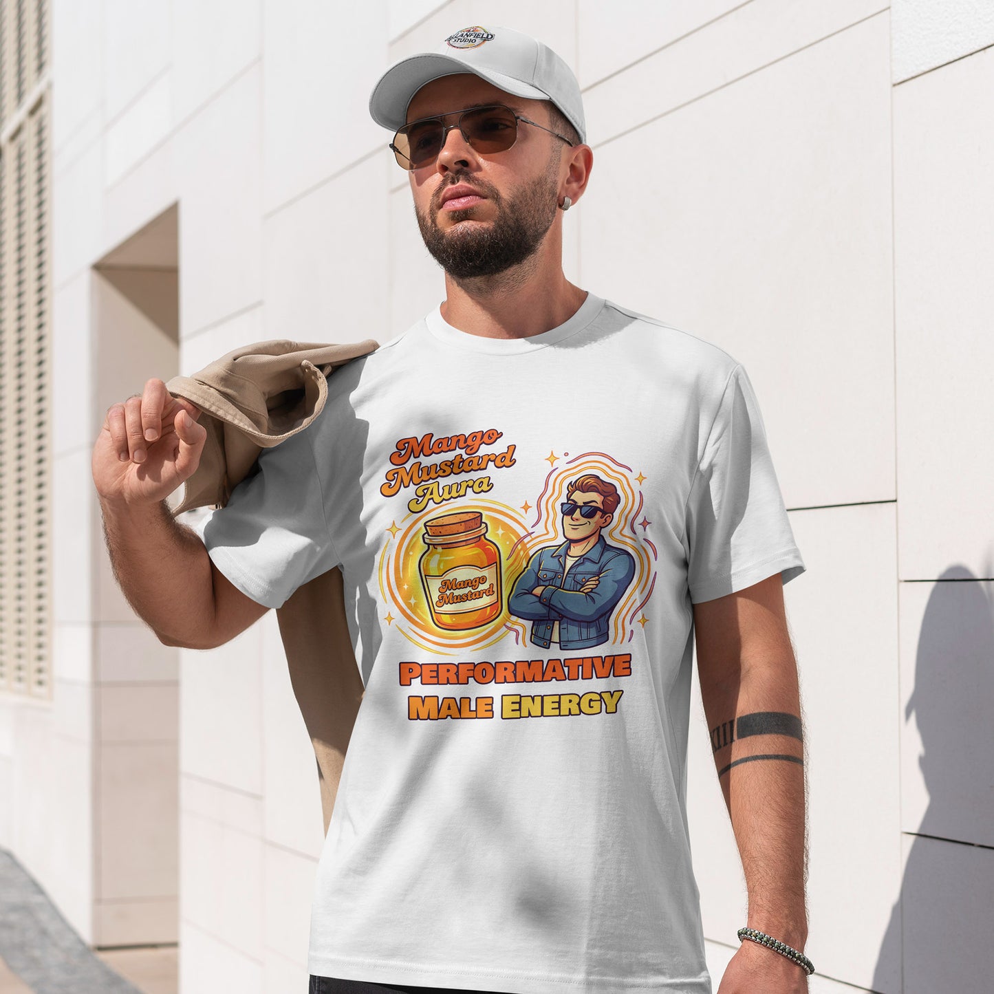 Mango Mustard Aura Shirt – Performative Male Energy Meme Tee