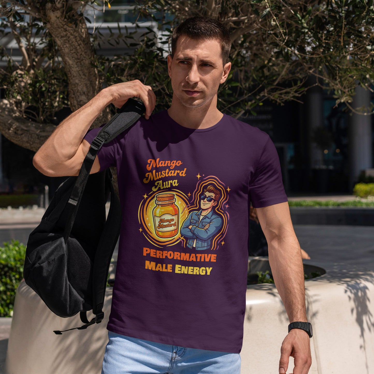 Mango Mustard Aura Shirt – Performative Male Energy Meme Tee