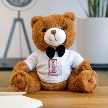 Personalized Teddy Bear with Custom T-Shirt - Romantic Valentine Gift and Anniversary Keepsake