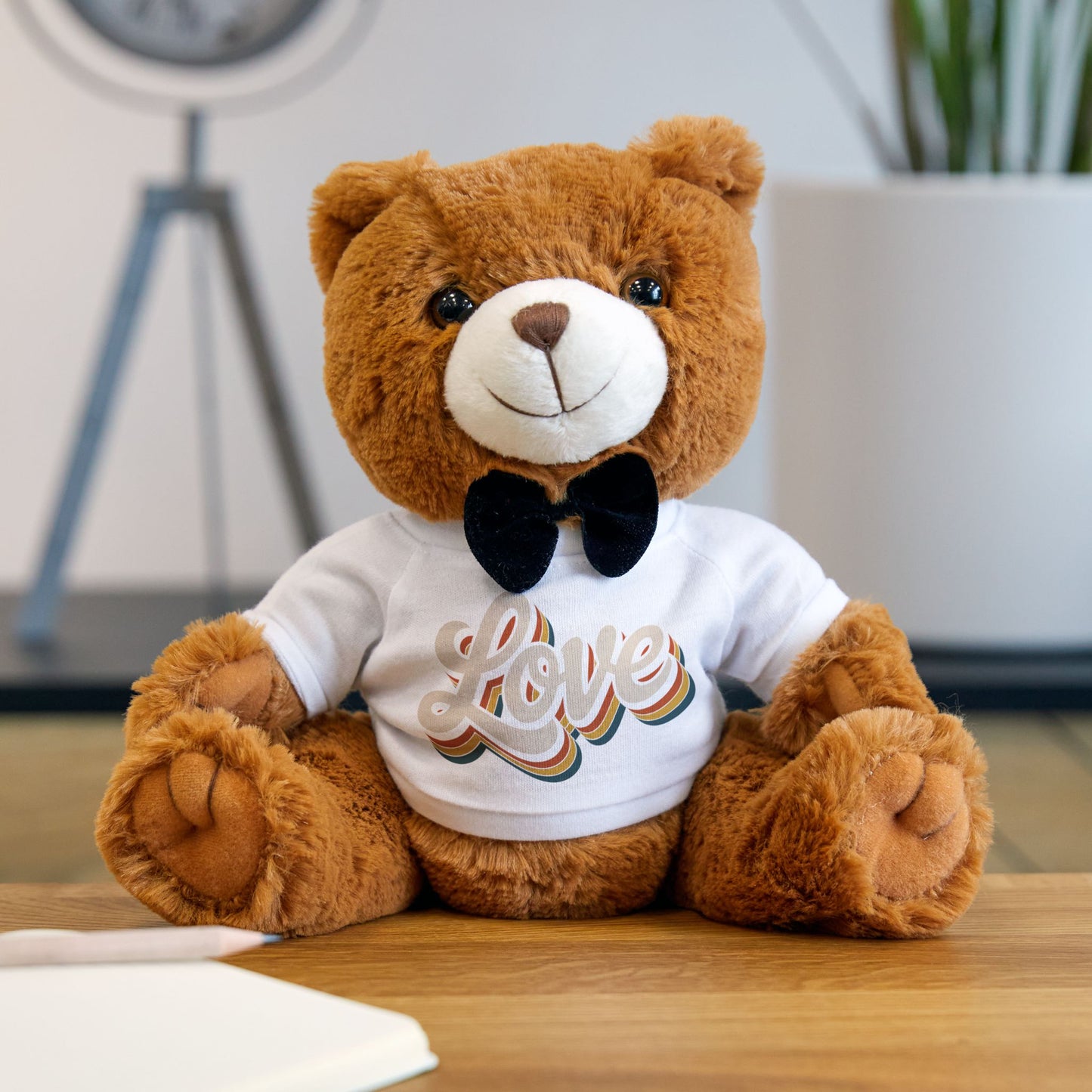 Personalized Teddy Bear with Custom T-Shirt - Romantic Valentine Gift and Anniversary Keepsake
