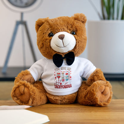 Personalized Teddy Bear with Custom T-Shirt - Romantic Valentine Gift and Anniversary Keepsake