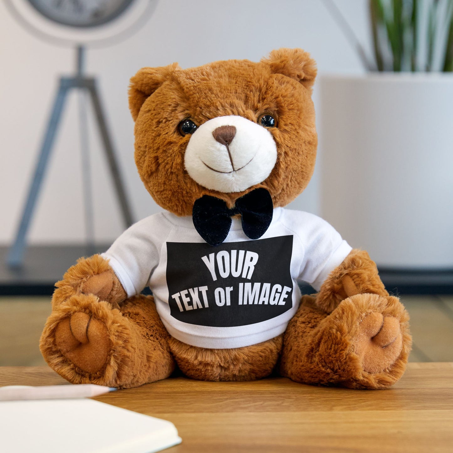Personalized Teddy Bear with Custom T-Shirt - Romantic Valentine Gift and Anniversary Keepsake