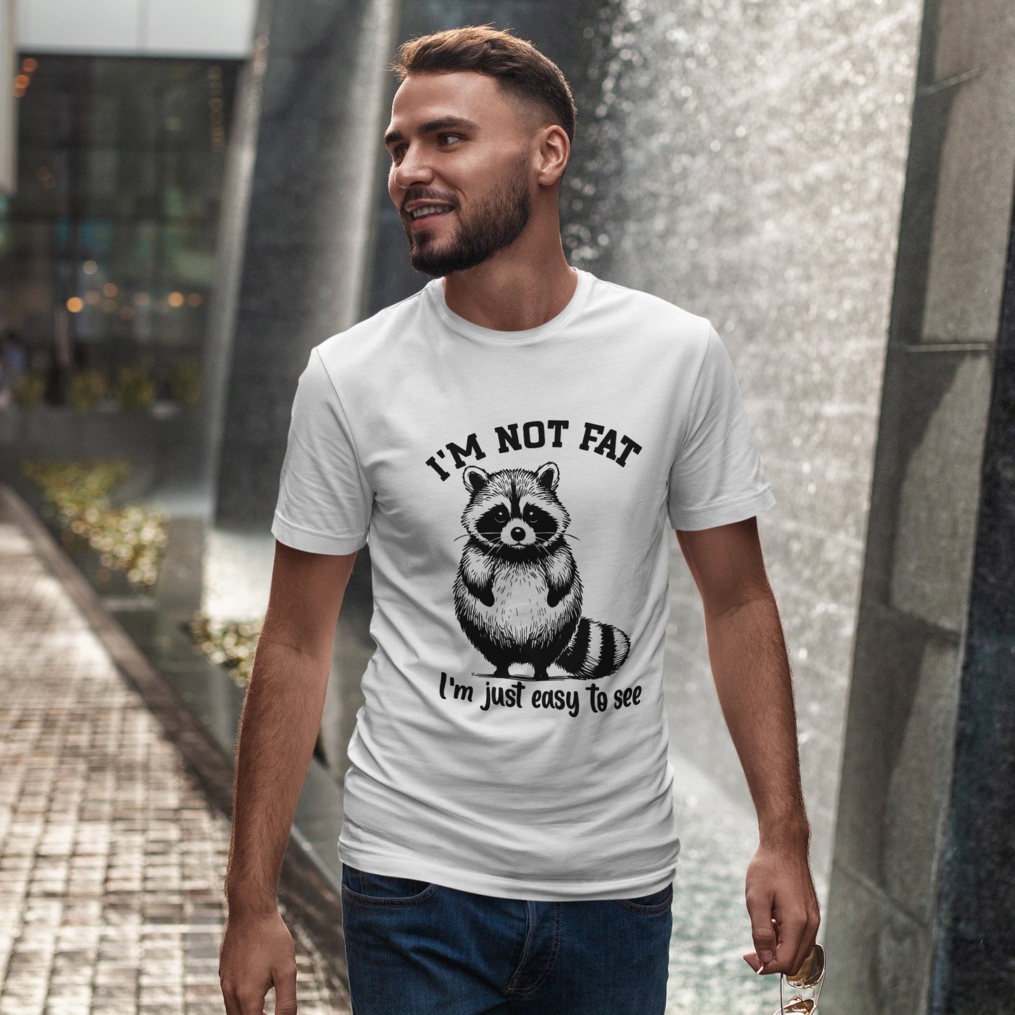 I’m Not Fat I’m Just Easy to See Shirt – Funny Raccoon Tee