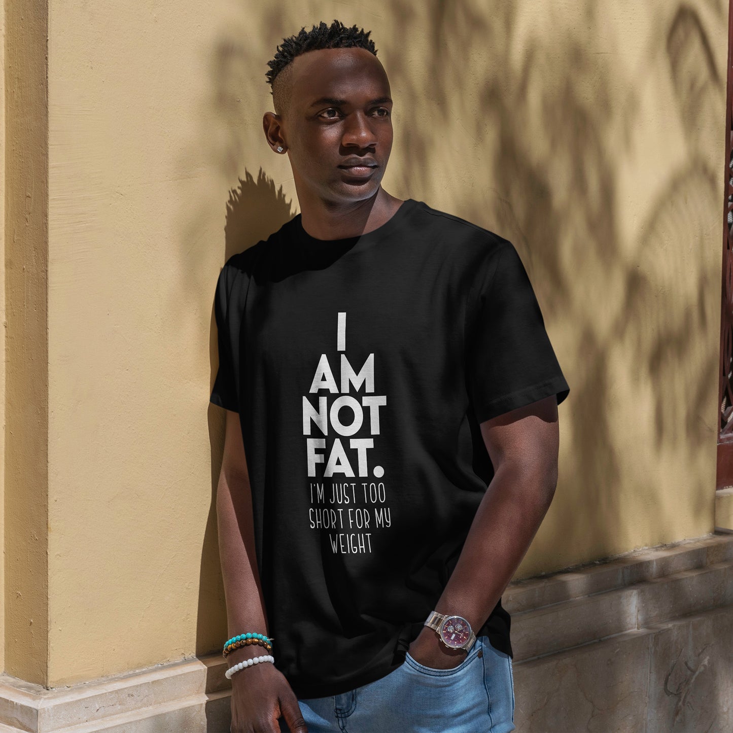 Ich bin nicht dick – Lustiges T-Shirt mit Body-Posit-Spruch