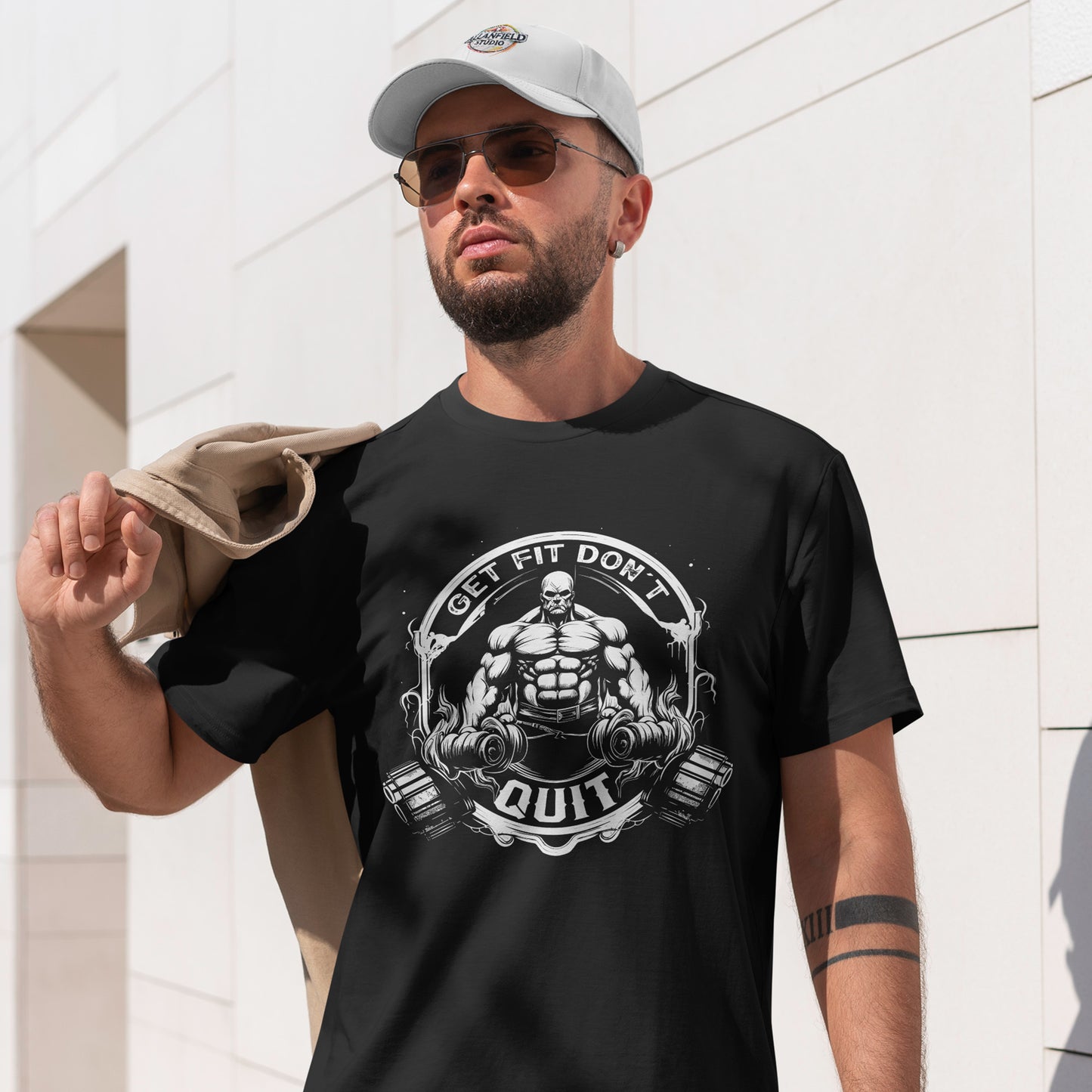 Get Fit Don’t Quit Shirt – Gym Motivation Weightlifting Tee