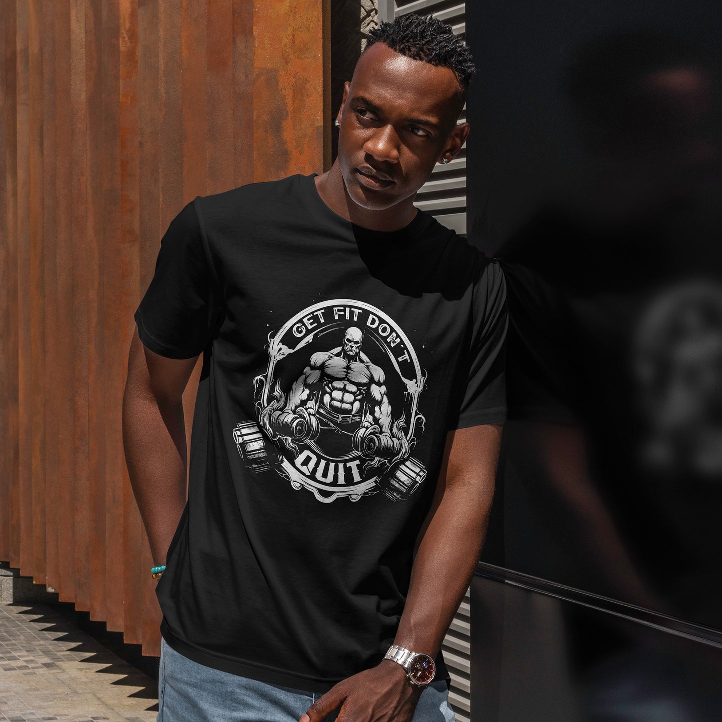 Get Fit Don’t Quit Shirt – Gym Motivation Weightlifting Tee