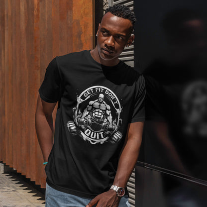 Get Fit Don’t Quit Shirt – Gym Motivation Weightlifting Tee