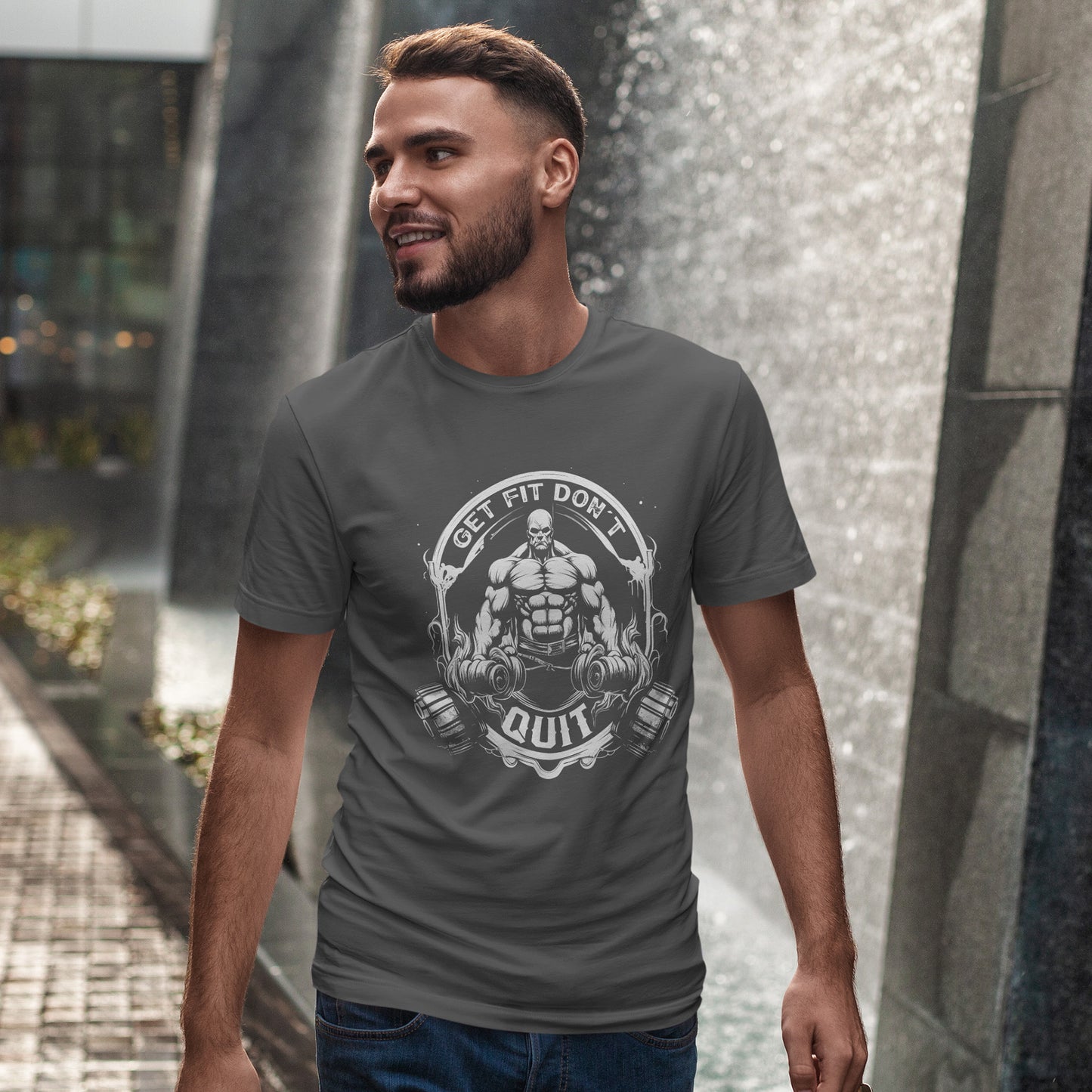 Get Fit Don’t Quit Shirt – Gym Motivation Weightlifting Tee