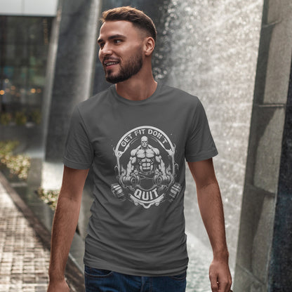 Get Fit Don’t Quit Shirt – Gym Motivation Weightlifting Tee