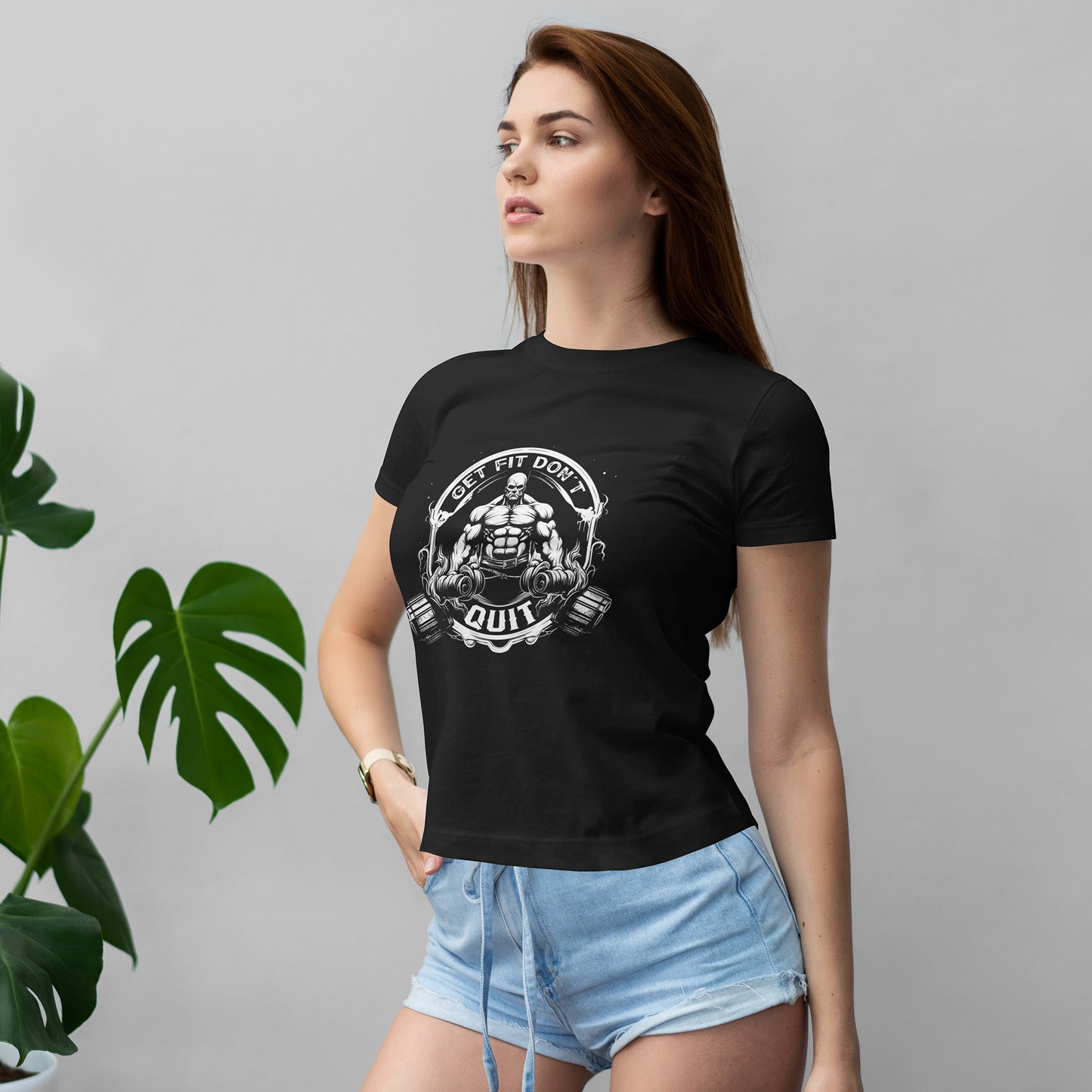 Get Fit Don’t Quit Shirt – Gym Motivation Weightlifting Tee