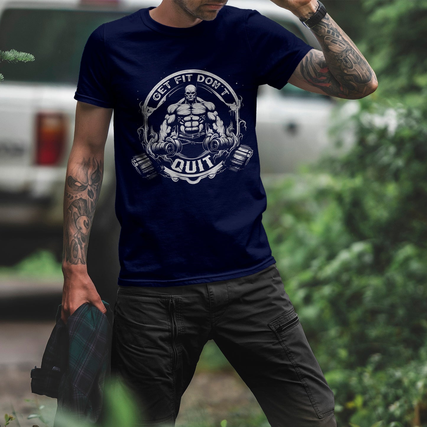 Get Fit Don’t Quit Shirt – Gym Motivation Weightlifting Tee