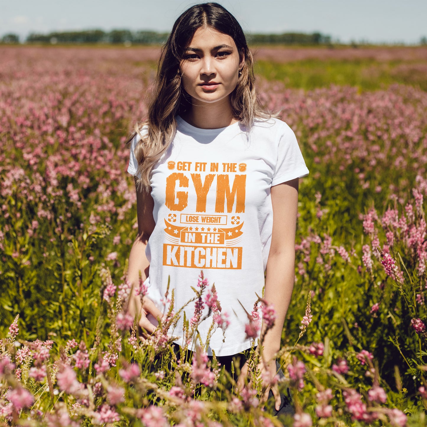 Get Fit in the Gym Lose Weight in the Kitchen Shirt – Fitness Nutrition Tee