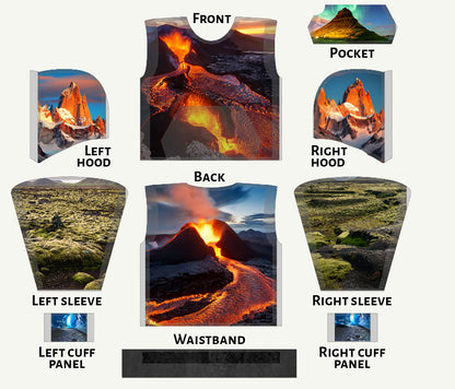 Personalisierter Hoodie mit Allover-Print und individuellem Foto oder Text