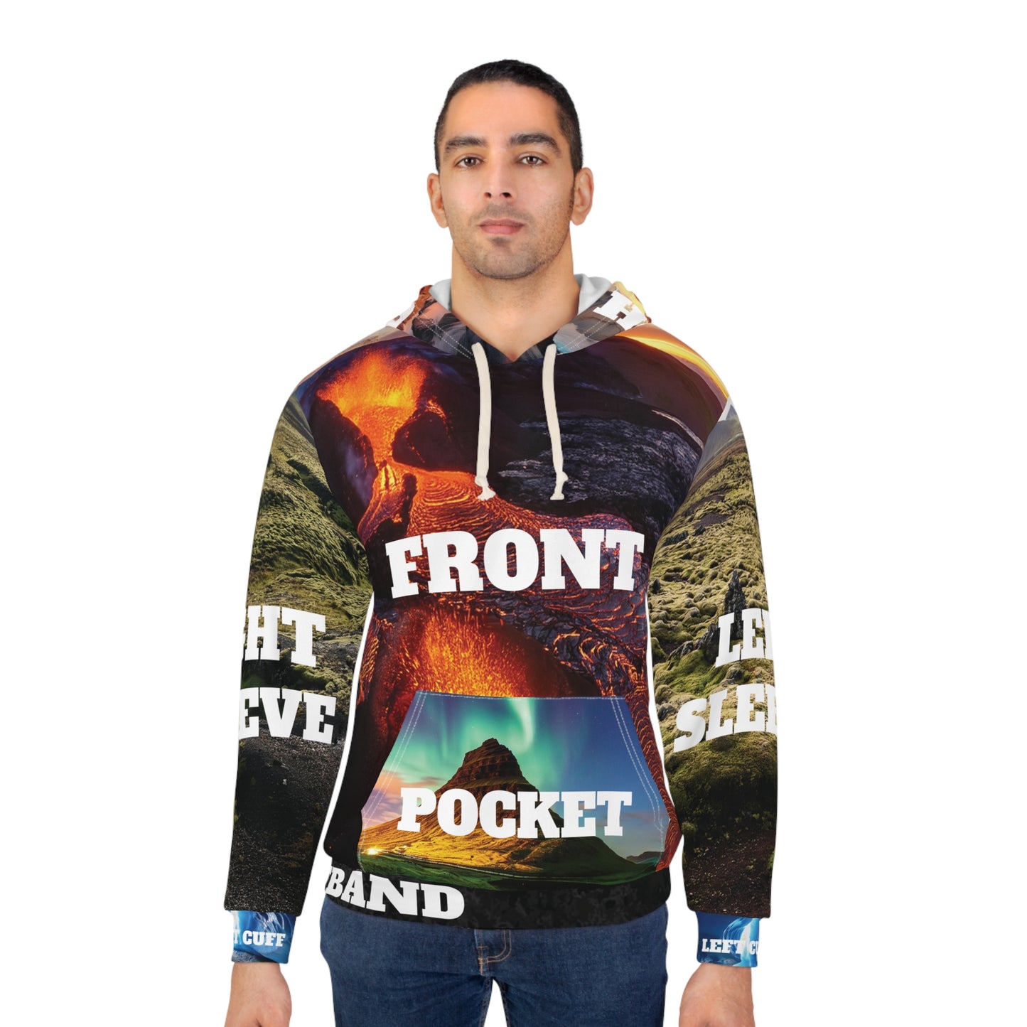 Personalisierter Hoodie mit Allover-Print und individuellem Foto oder Text