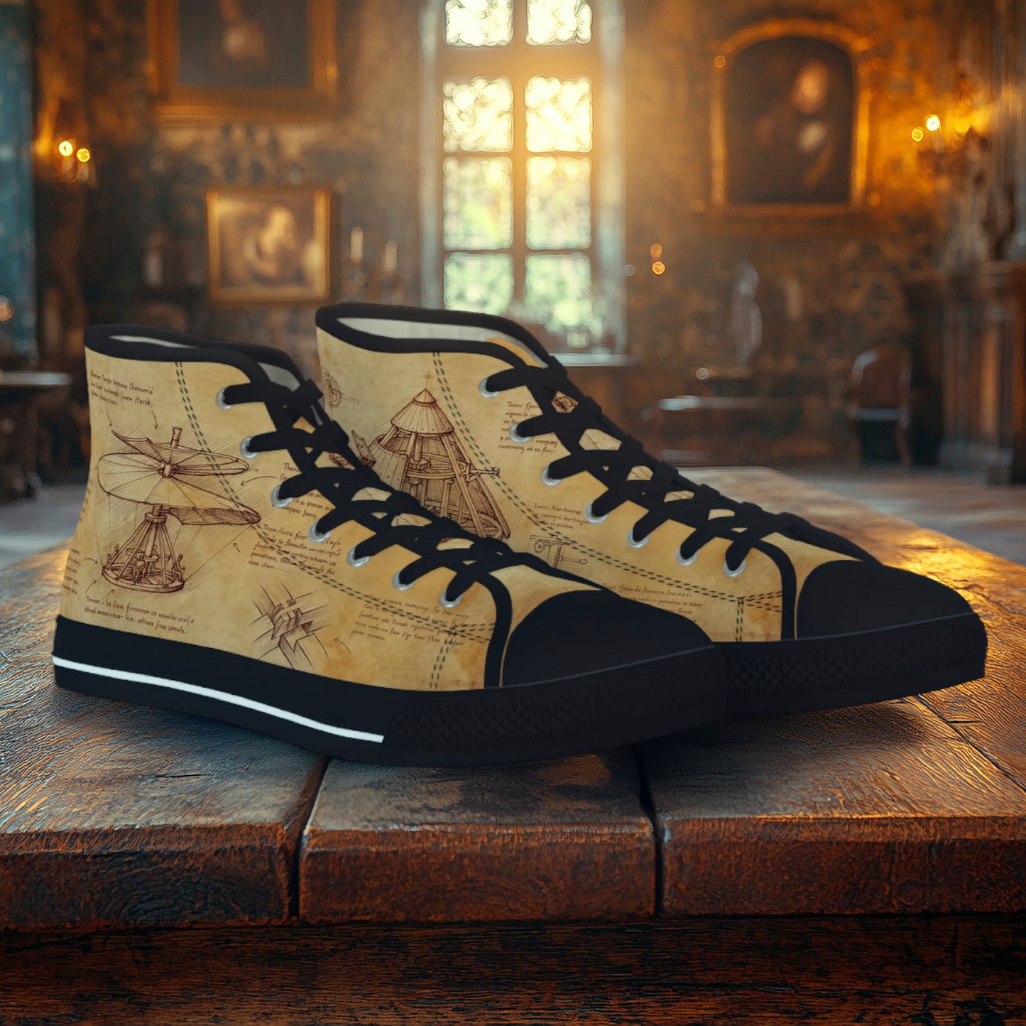 Da Vinci Herren-Sneaker – Vintage-Geschenk aus der Kunstgeschichte