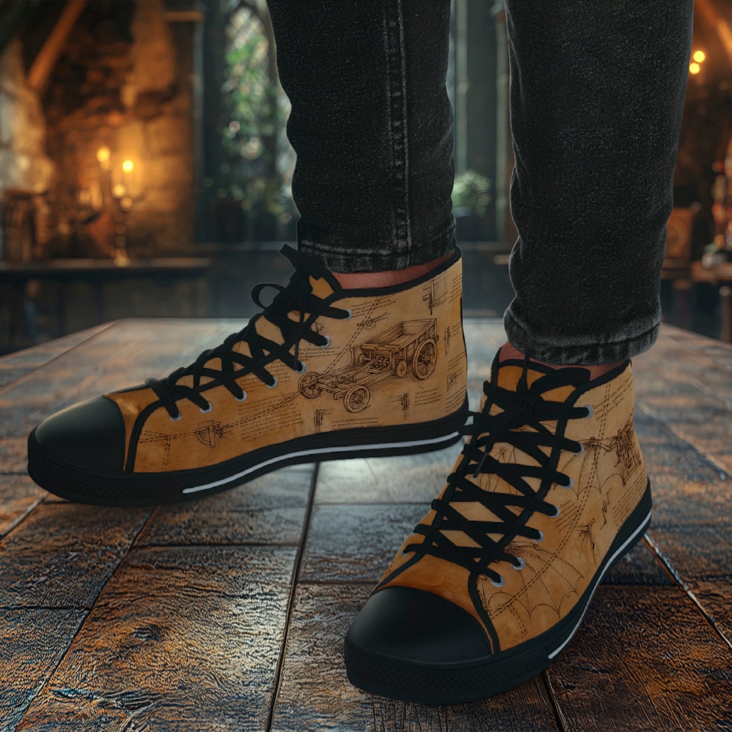 Da Vinci Herren-Sneaker – Vintage-Geschenk aus der Kunstgeschichte