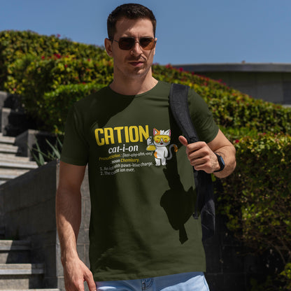 CATION cat-i-on Shirt - Funny Chemistry Cat Tee