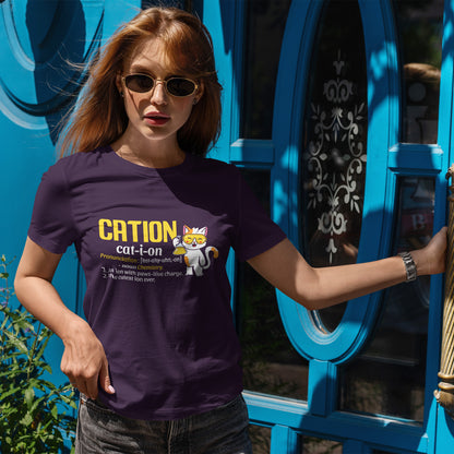 CATION cat-i-on Shirt - Funny Chemistry Cat Tee
