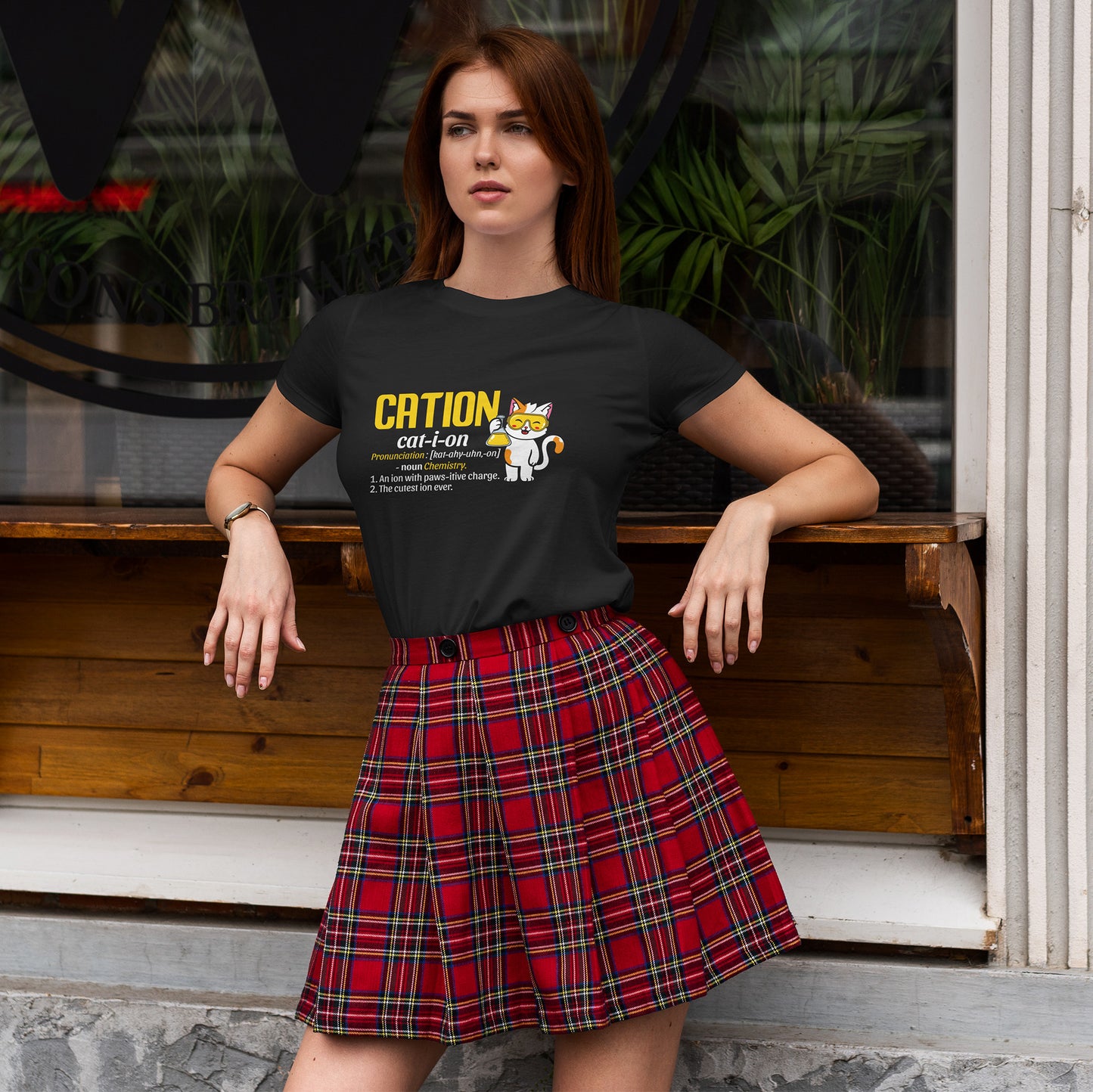 CATION cat-i-on Shirt - Funny Chemistry Cat Tee