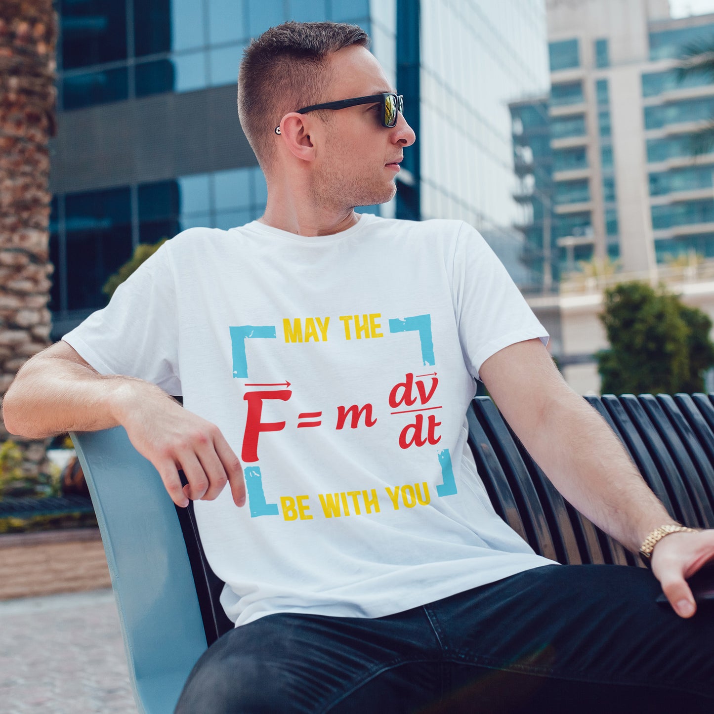 May The F Be With You - Funny Physics Force Equation Graphic Tee