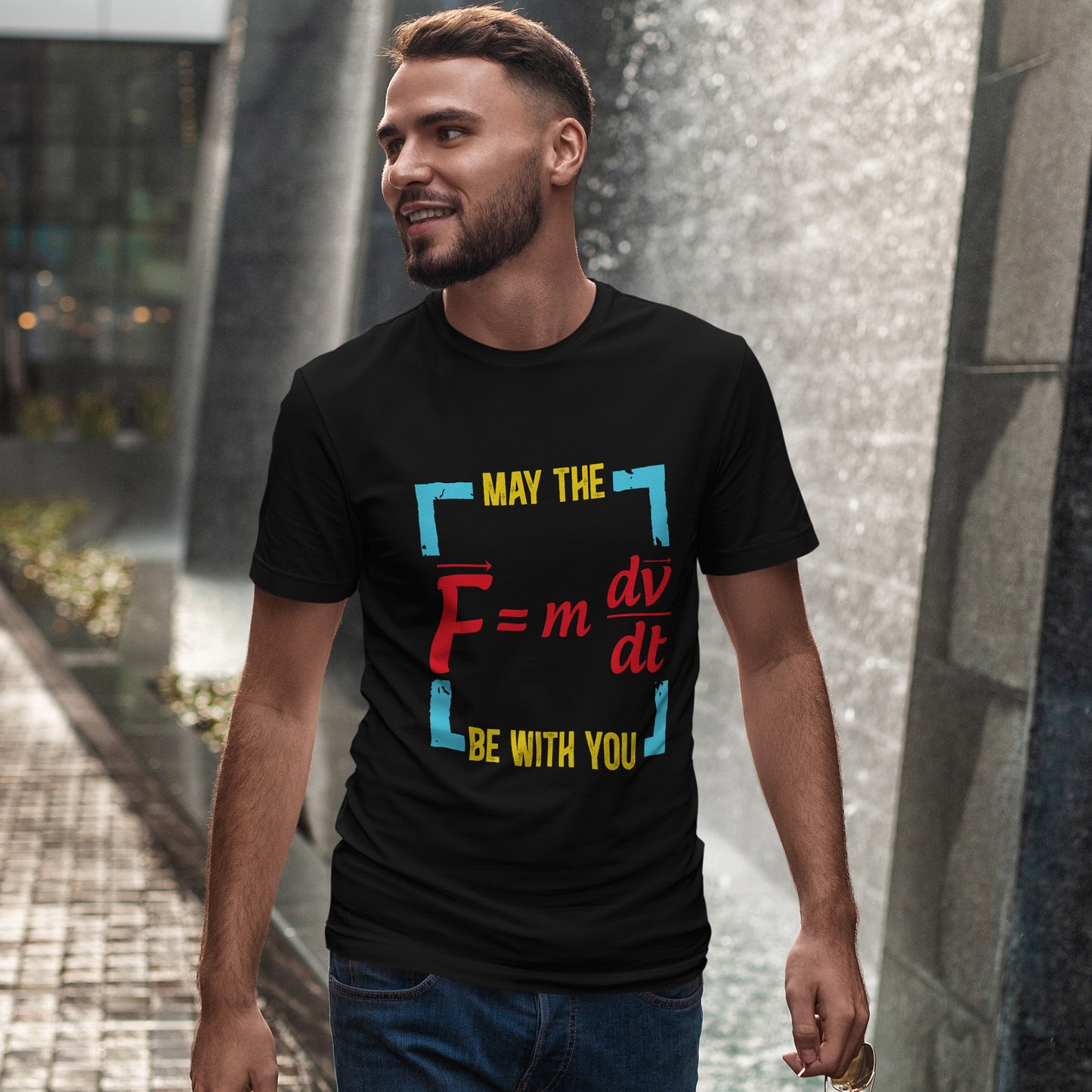 May The F Be With You - Funny Physics Force Equation Graphic Tee
