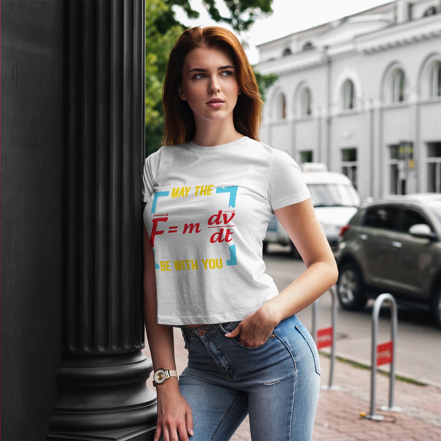 May The F Be With You - Funny Physics Force Equation Graphic Tee