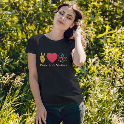 Peace, Love & Science Shirt - Nerdy Gift for Scientists