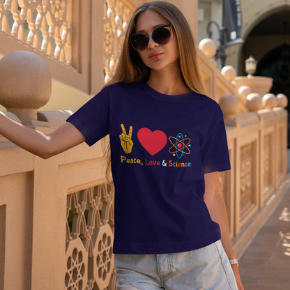 Peace, Love & Science Shirt - Nerdy Gift for Scientists