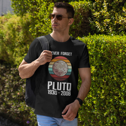 Never Forget Pluto 1930–2006 Retro Planet Graphic Tee