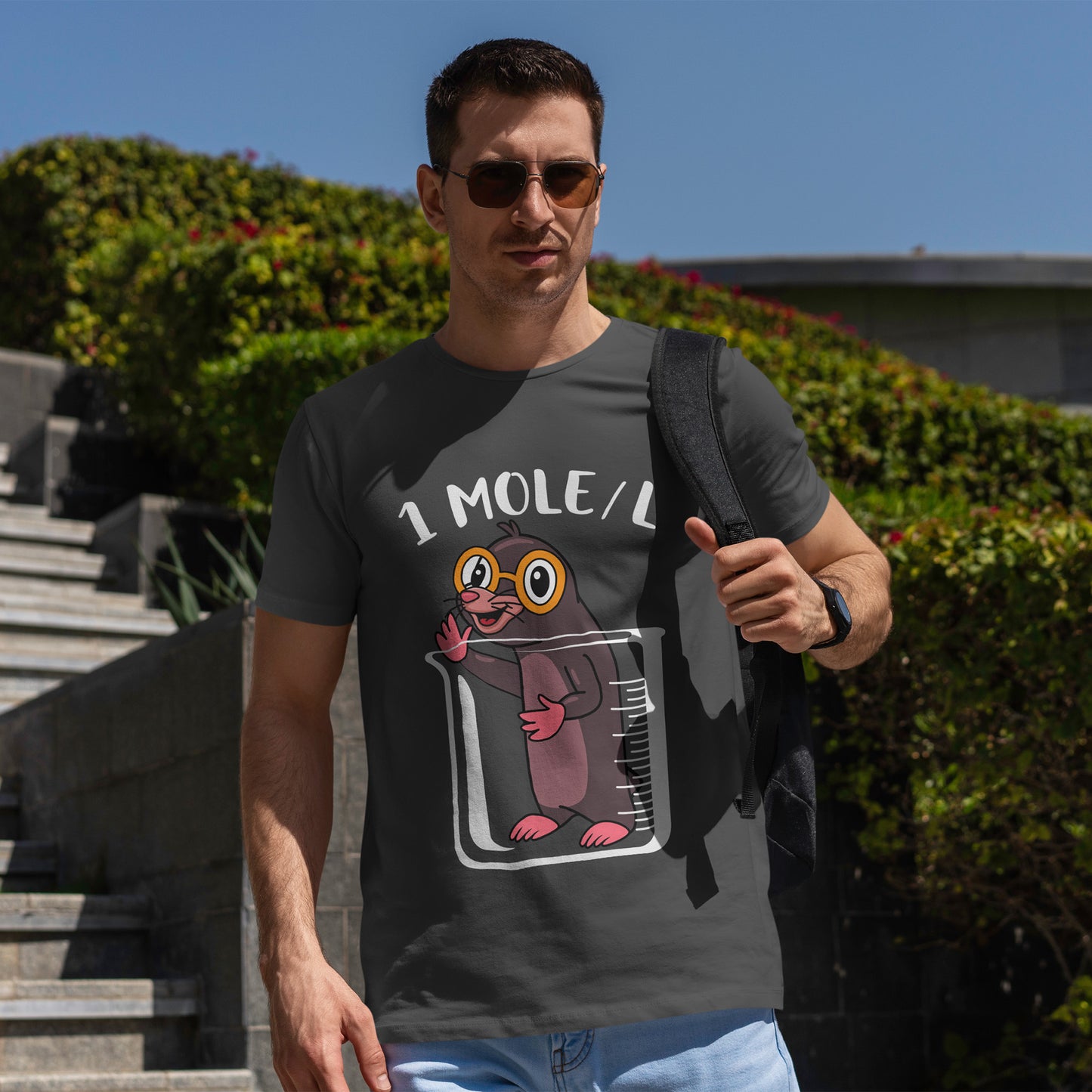 1 MOLE/L Shirt - Funny Chemistry Pun Tee, Science Nerd Gift