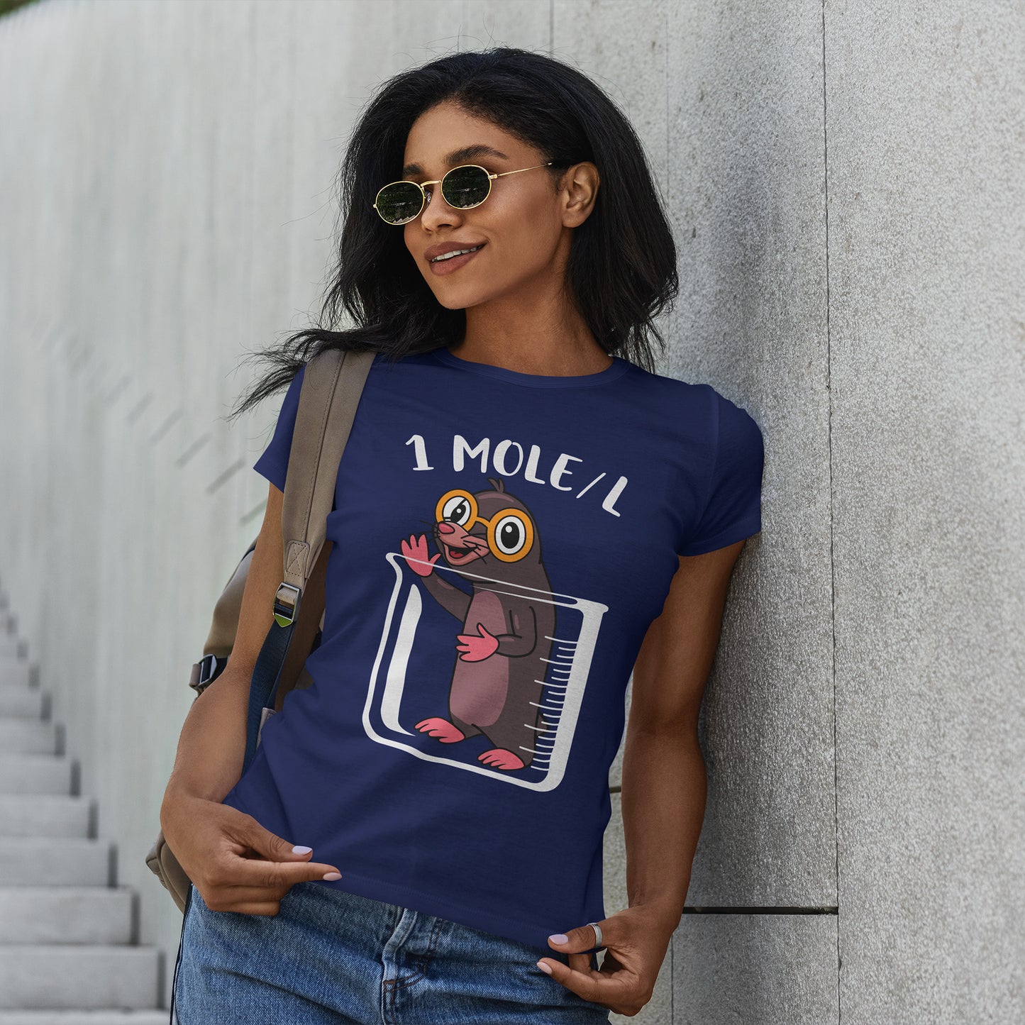 1 MOLE/L Shirt - Funny Chemistry Pun Tee, Science Nerd Gift