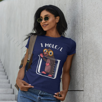 1 MOLE/L Shirt - Funny Chemistry Pun Tee, Science Nerd Gift