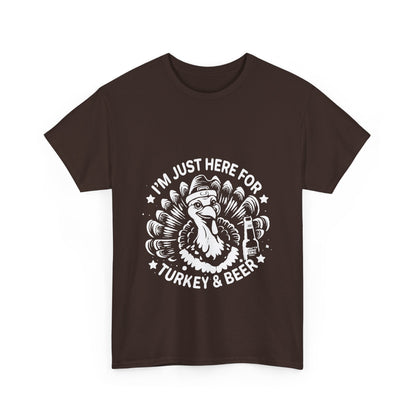 Turkey and Beer T-Shirt - Funny Thanksgiving Drinking Tee