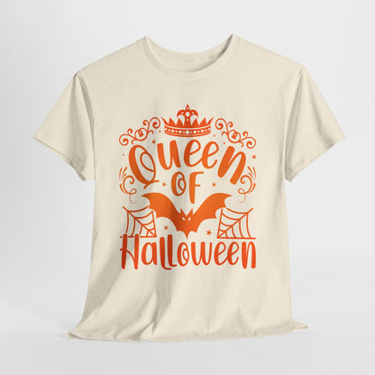 Queen of Halloween T-Shirt - Gothic Spider Web Crown Tee