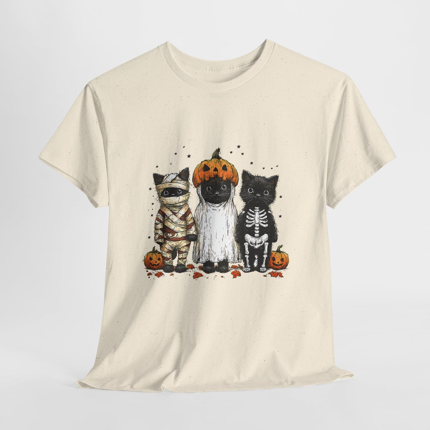 Black Cat Halloween Shirt - Mummy Ghost Skeleton Cats