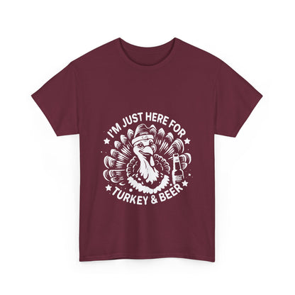 Turkey and Beer T-Shirt - Funny Thanksgiving Drinking Tee